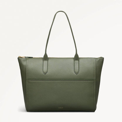 Radley London Dark Olive Medium Ziptop Tote Bag