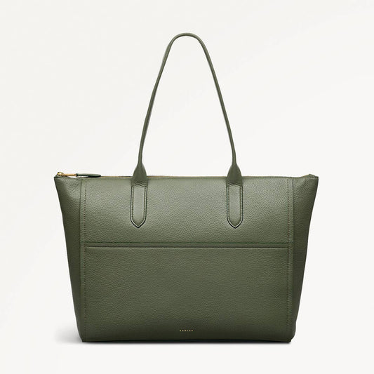 Radley London Dark Olive Medium Ziptop Tote Bag