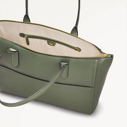 Radley London Dark Olive Medium Ziptop Tote Bag