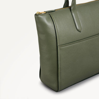 Radley London Dark Olive Medium Ziptop Tote Bag