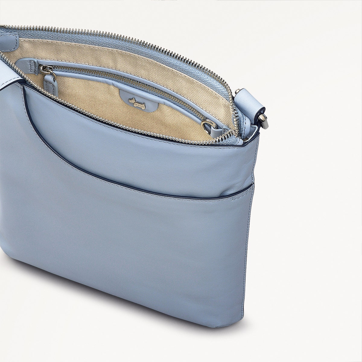 Radley London Smoke Blue Medium Ziptop Cross Body Bag