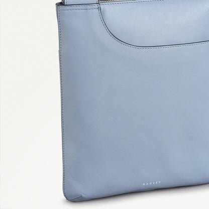 Radley London Smoke Blue Medium Ziptop Cross Body Bag