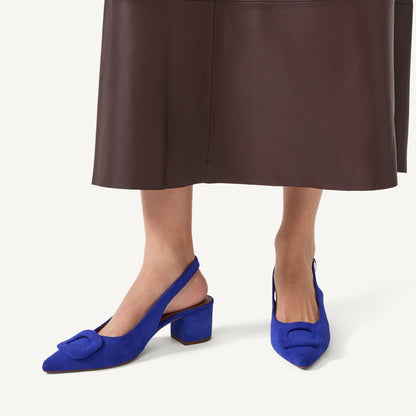 Radley London Royal Blue Heeled Slingback