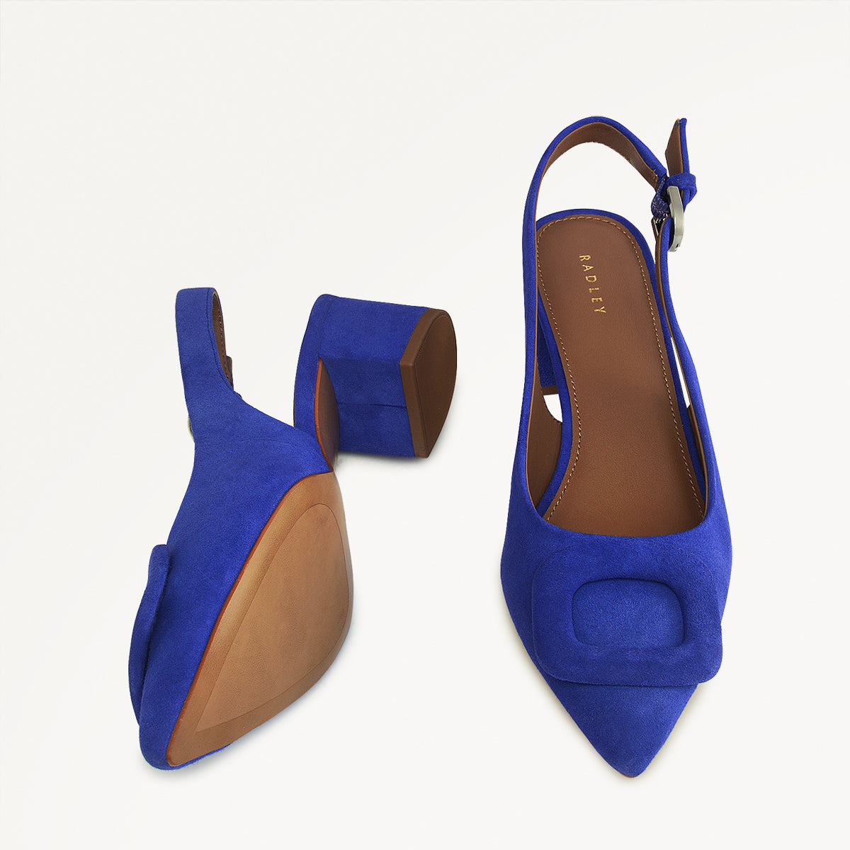 Radley London Royal Blue Heeled Slingback