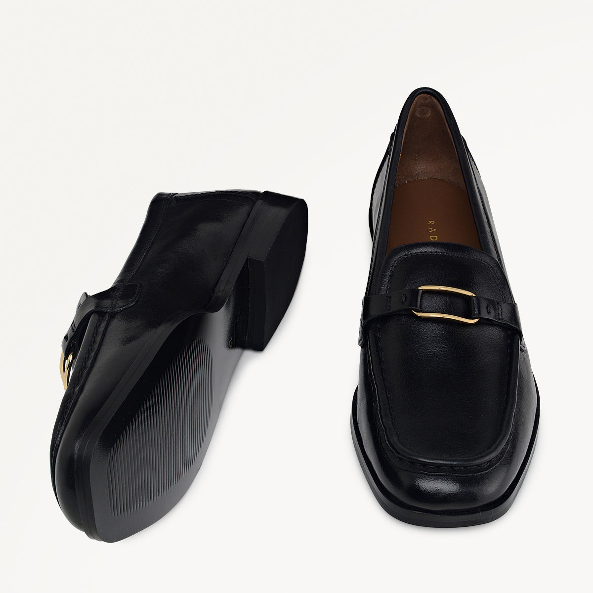 Radley London Black Trim Square Toe Loafer