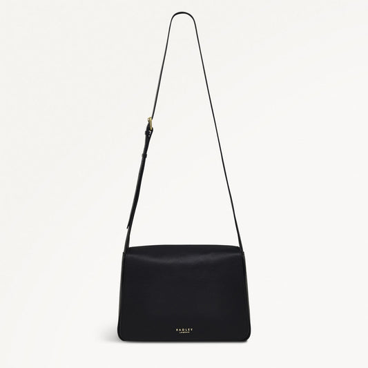 Radley London Black Large Flapover Cross Body Bag