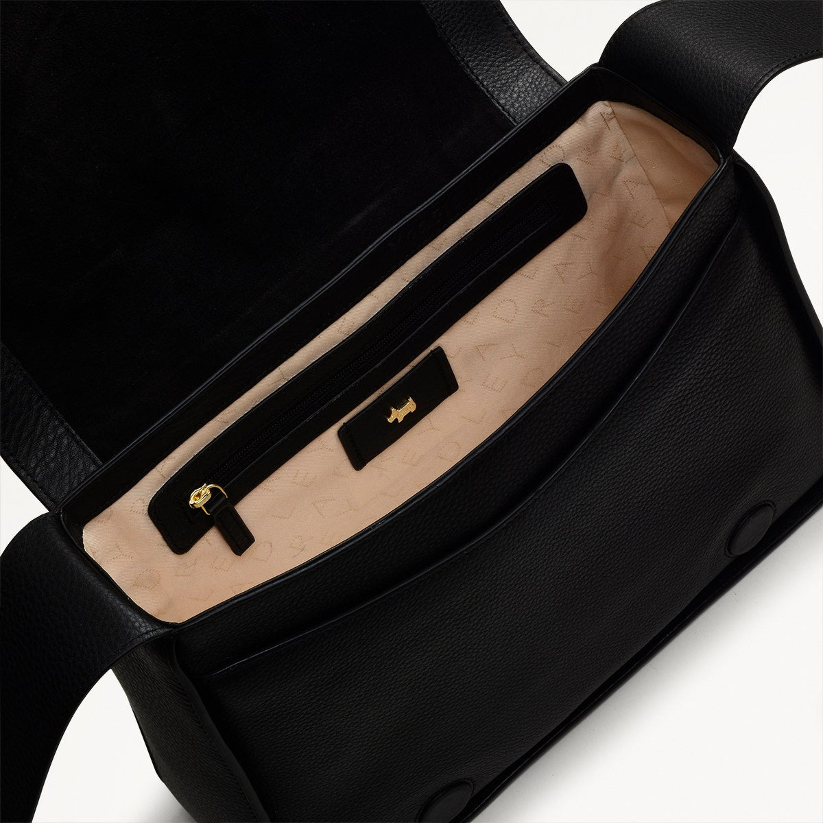 Radley London Black Large Flapover Cross Body Bag