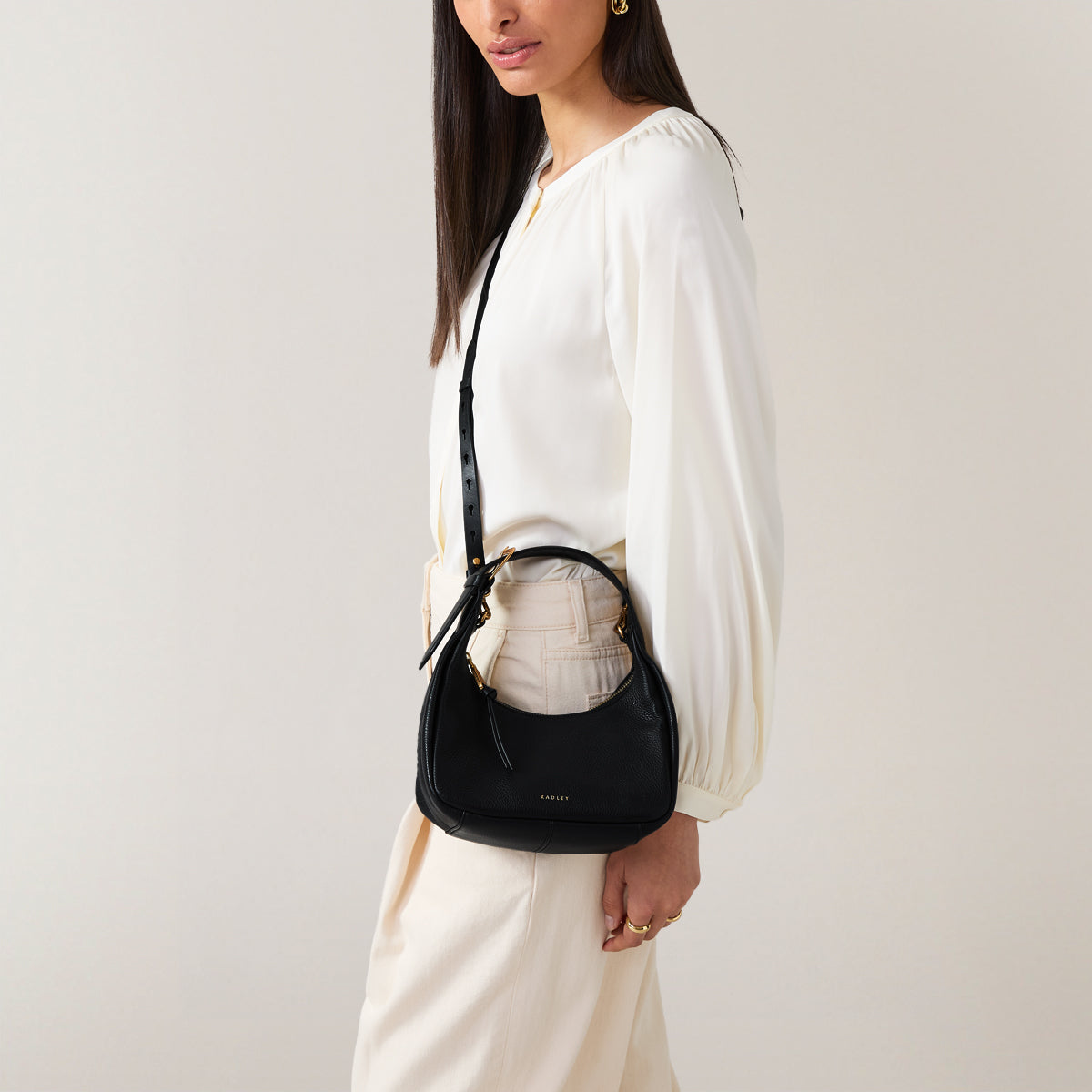 Radley London Black Small Ziptop Grab Bag