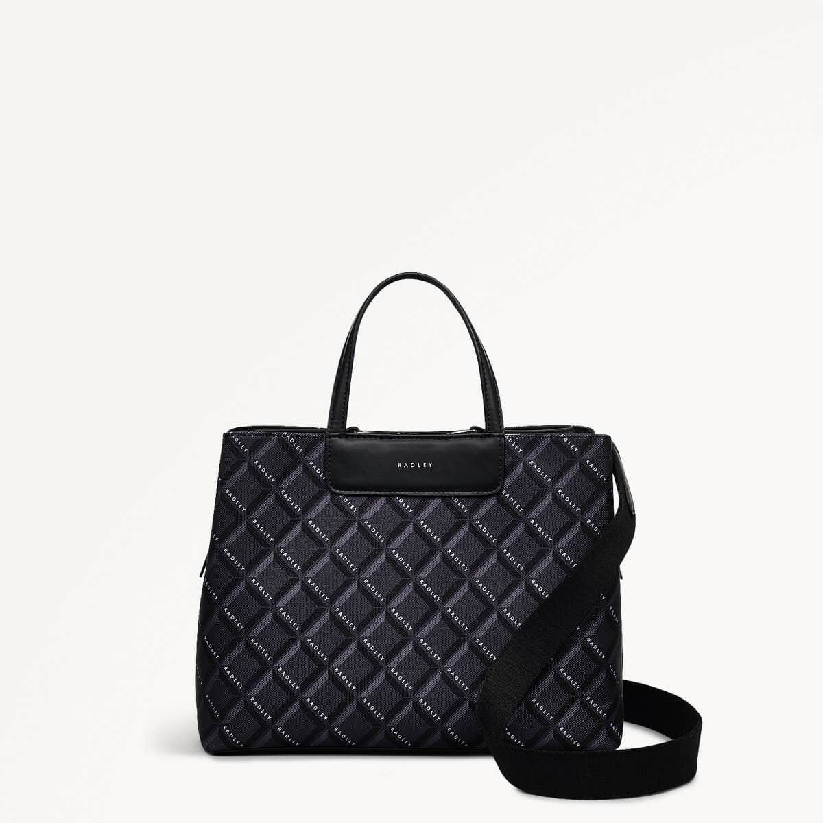 Radley London Black Medium Ziptop Grab Bag