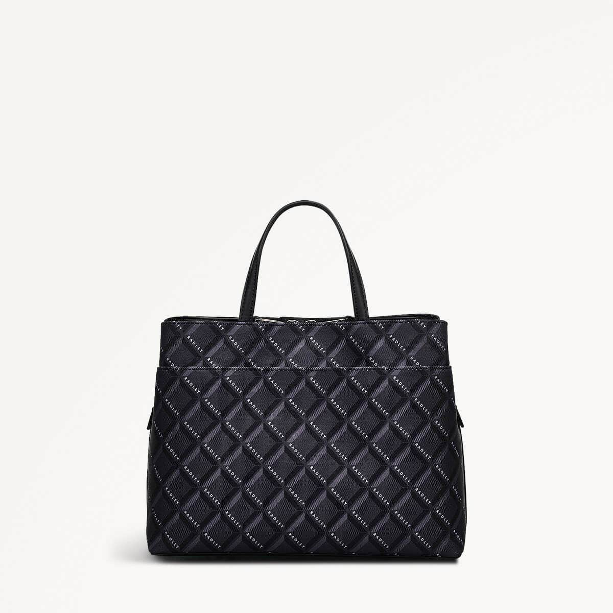 Radley London Black Medium Ziptop Grab Bag