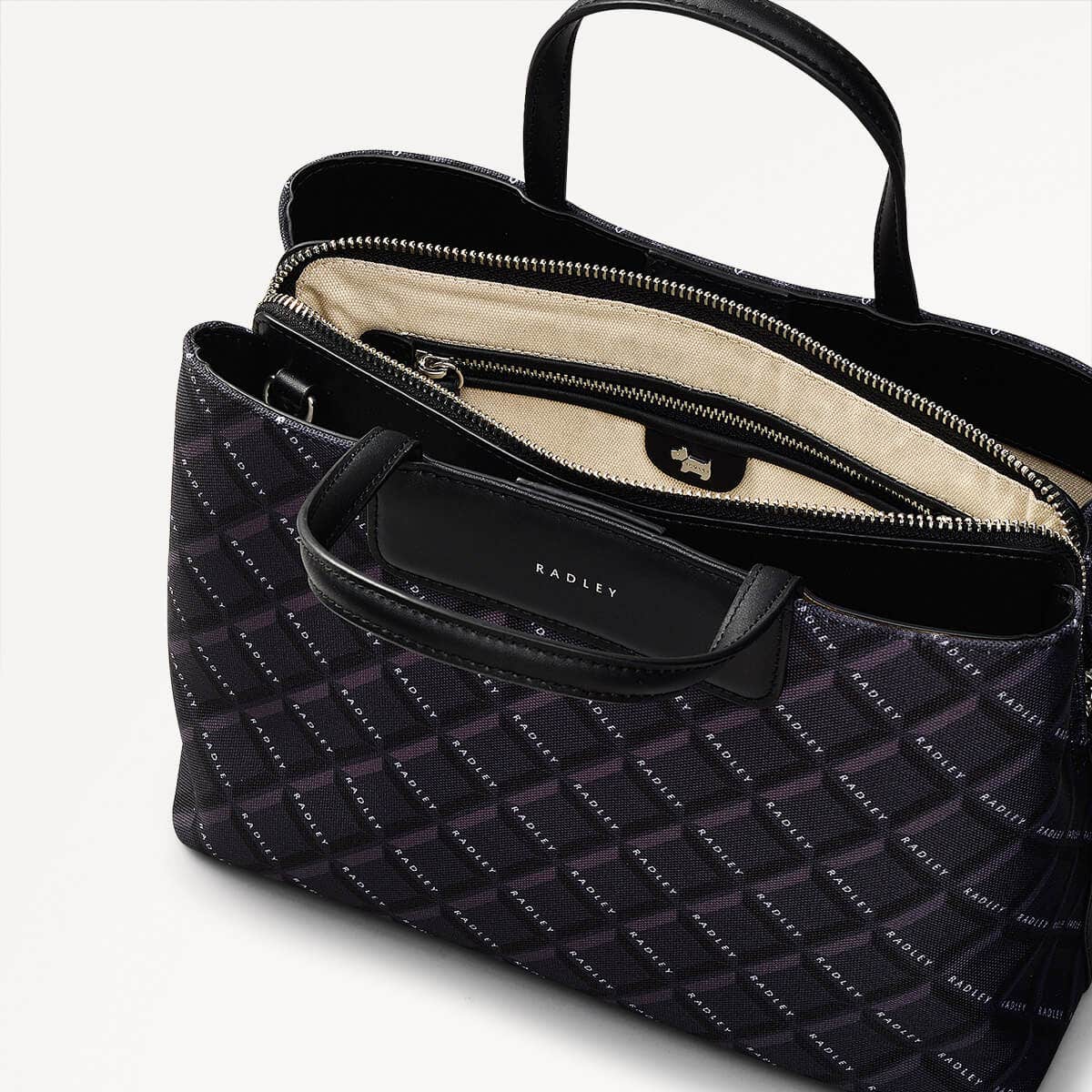 Radley London Black Medium Ziptop Grab Bag