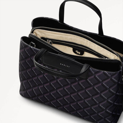Radley London Black Medium Ziptop Grab Bag