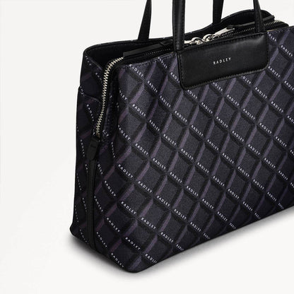 Radley London Black Medium Ziptop Grab Bag