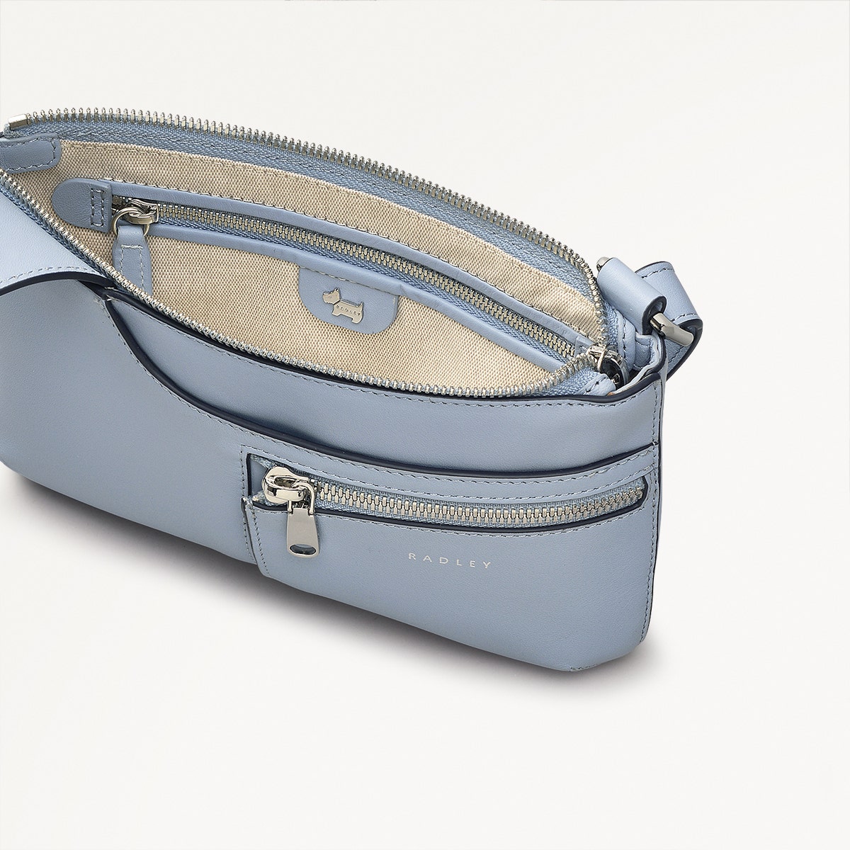 Radley London Smoke Blue Mini Ziptop Cross Body Bag