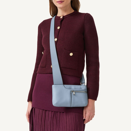 Radley London Smoke Blue Mini Ziptop Cross Body Bag
