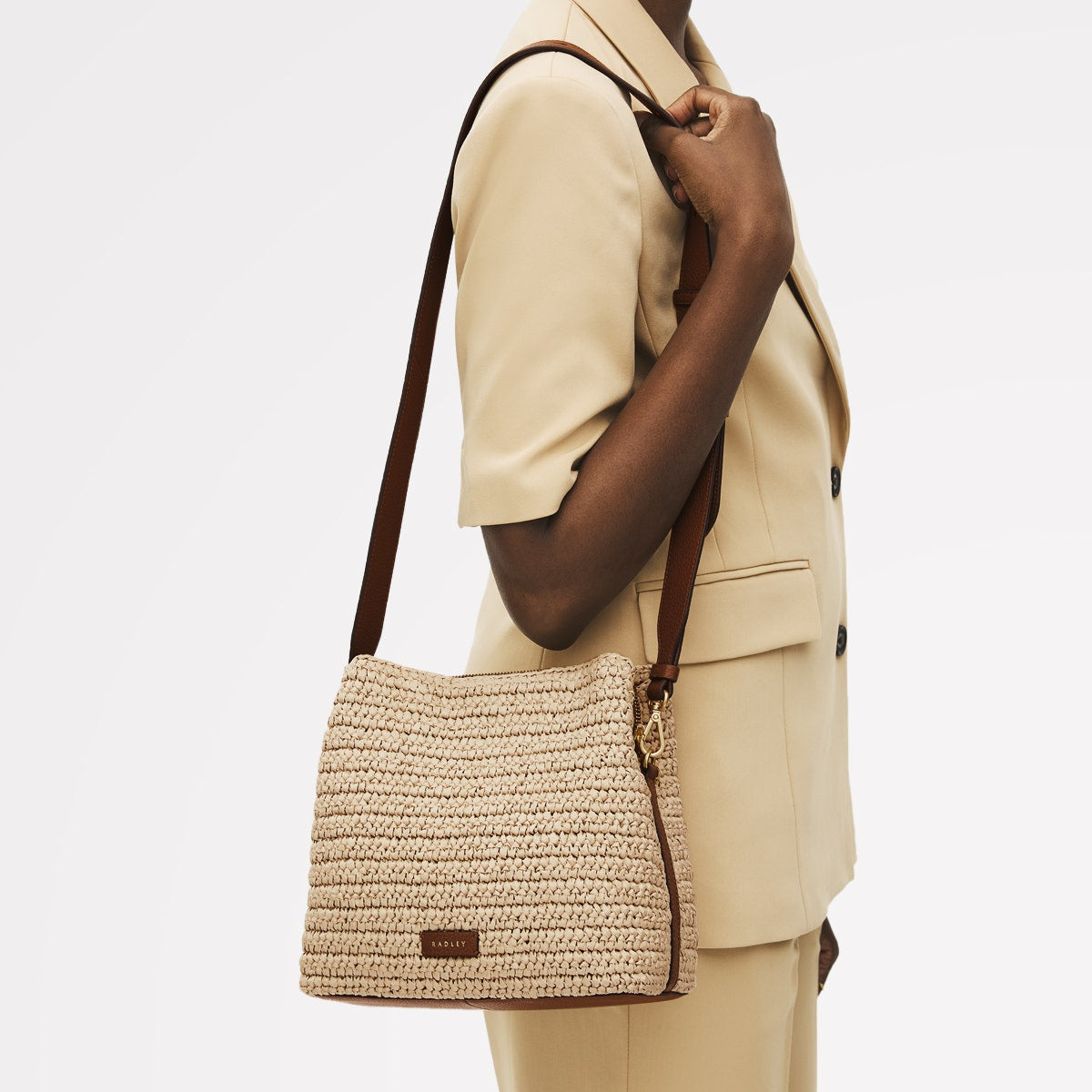 Radley London Natural Medium Compartment Cross Body Bag