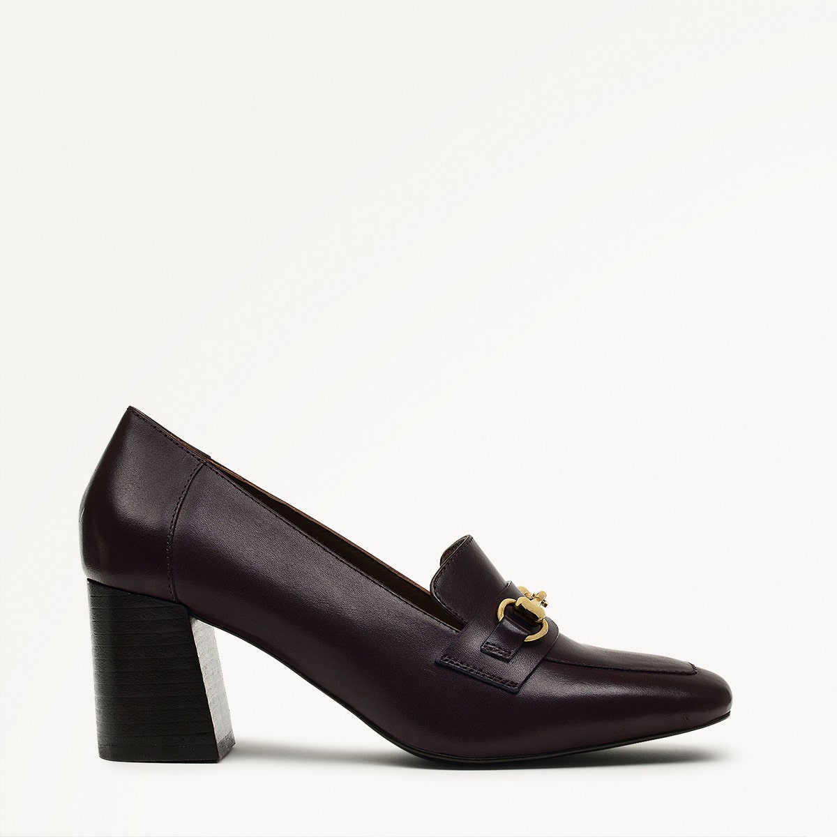 Radley London Dark Cherry Heeled Saddle Loafer