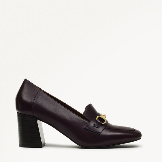 Radley London Dark Cherry Heeled Saddle Loafer