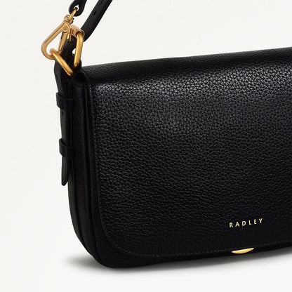 Radley London Black Small Flapover Cross Body Bag