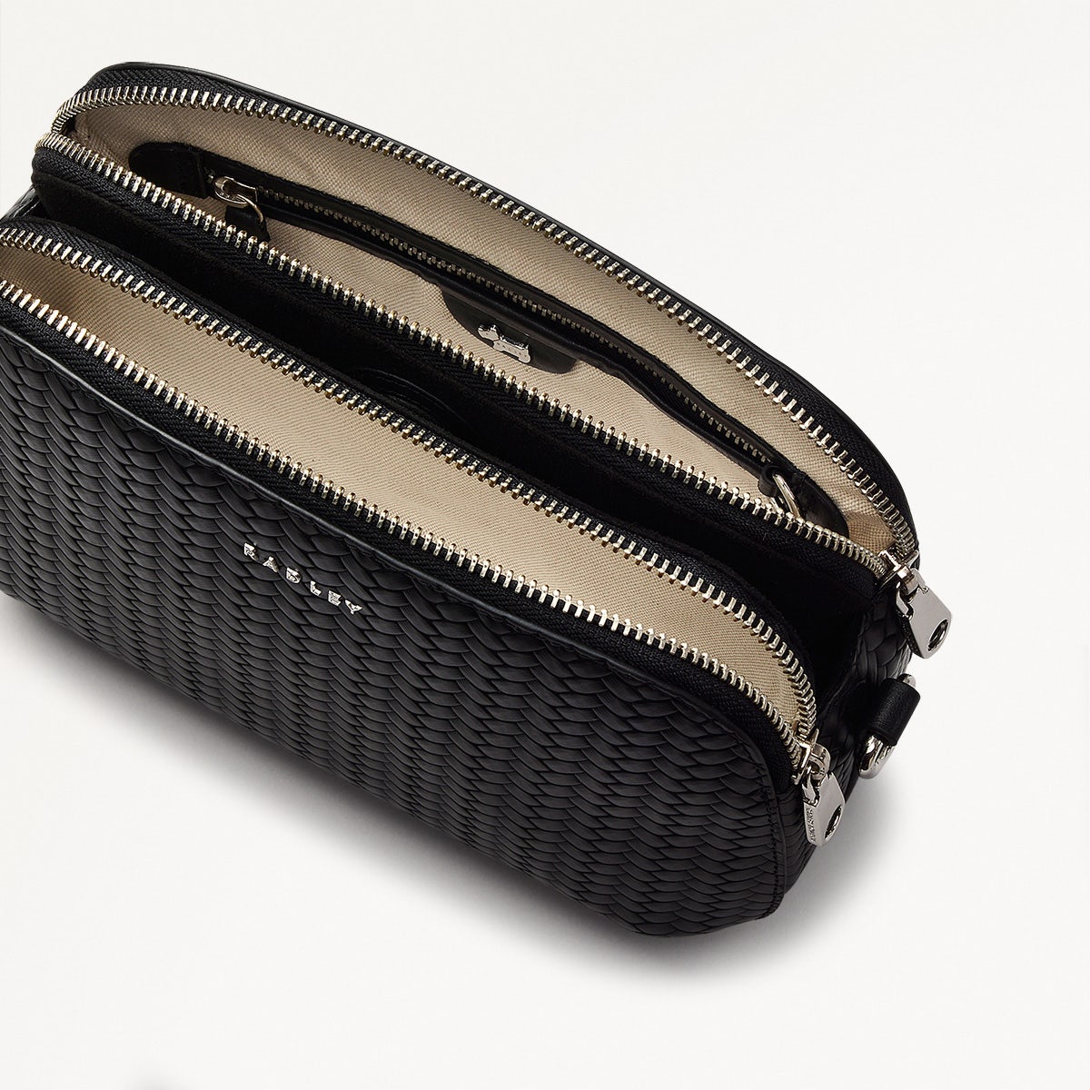 Radley London Black Medium Ziptop Crossbdody Bag