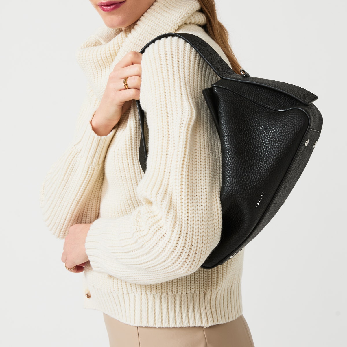 Radley London Black Medium Ziptop Shoulder Bag