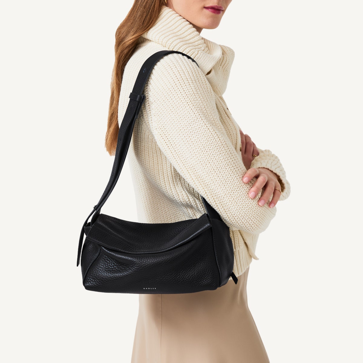 Radley London Black Medium Ziptop Grab Bag