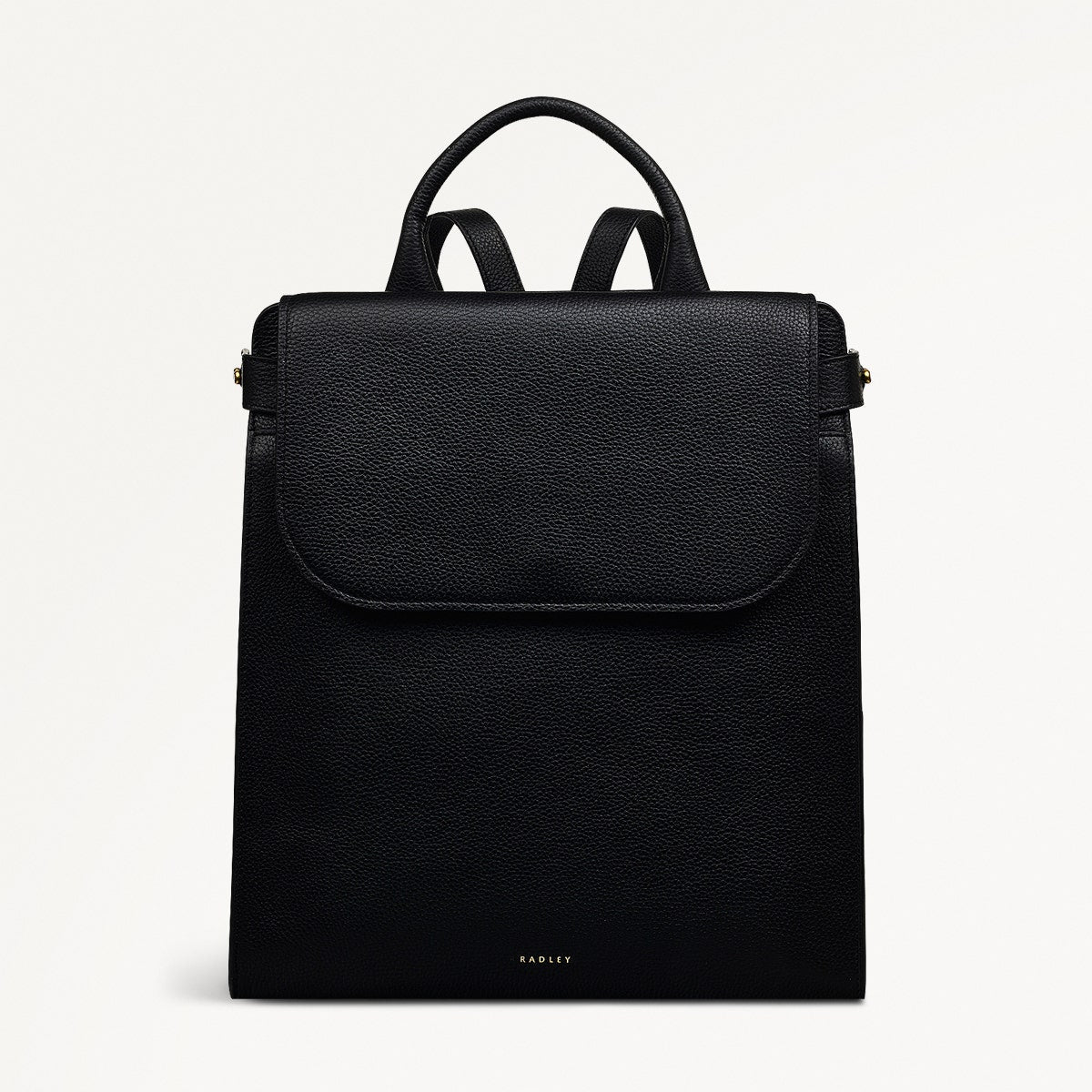Radley London Black Large Flapover Backpack