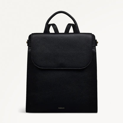 Radley London Black Large Flapover Backpack