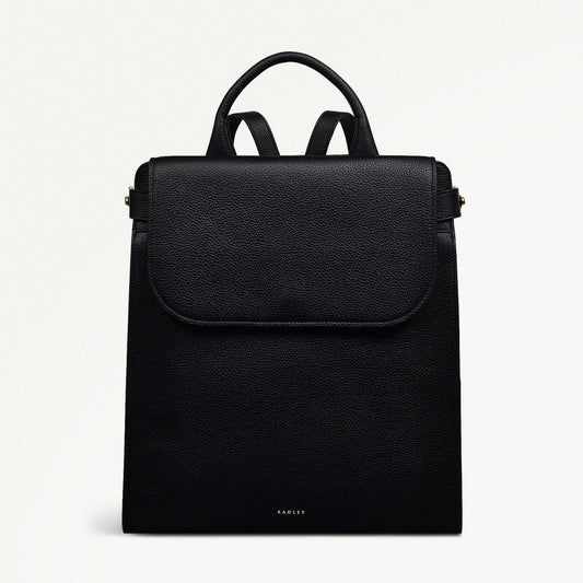 Radley London Black Large Flapover Backpack