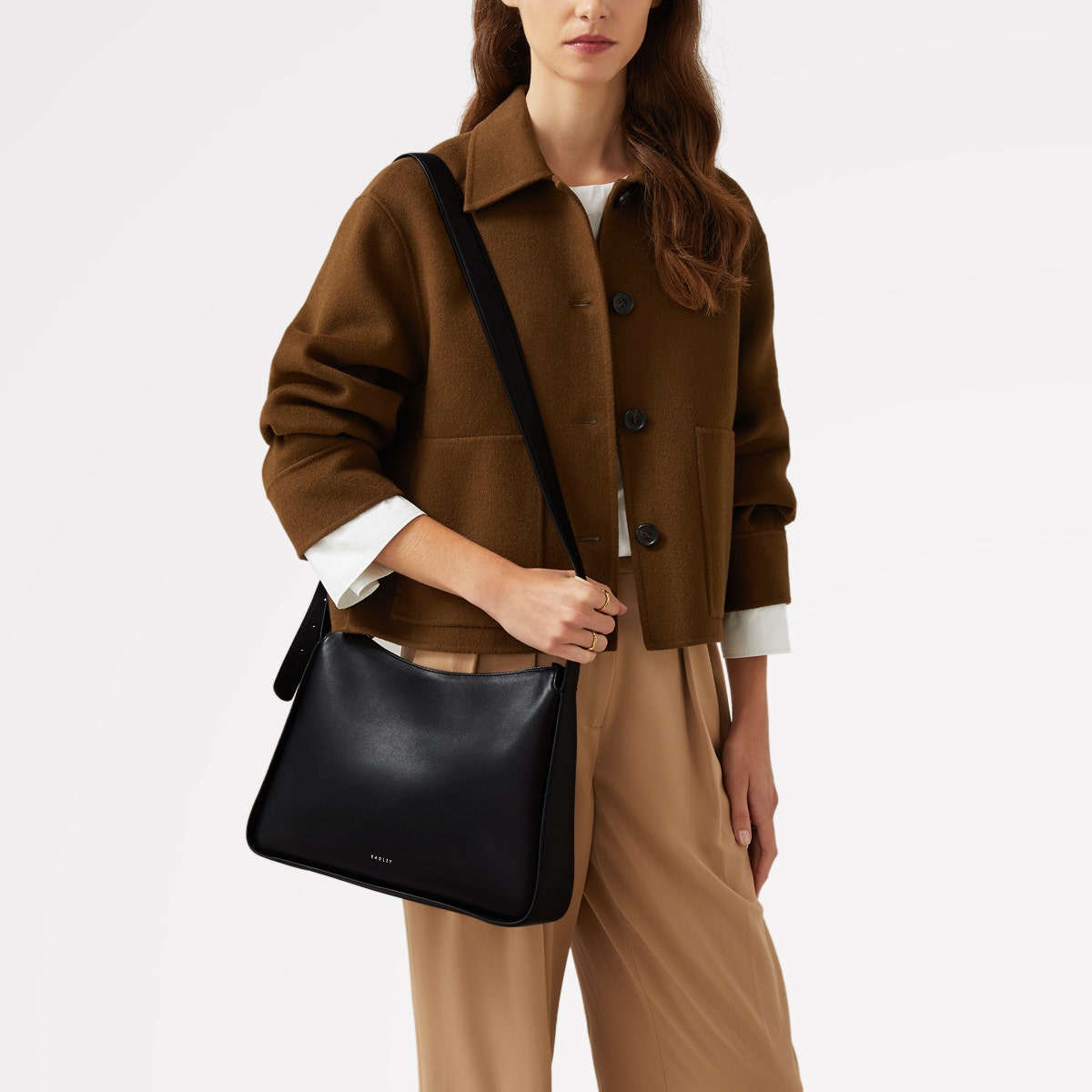 Radley London Black Medium Ziptop Cross Body Bag
