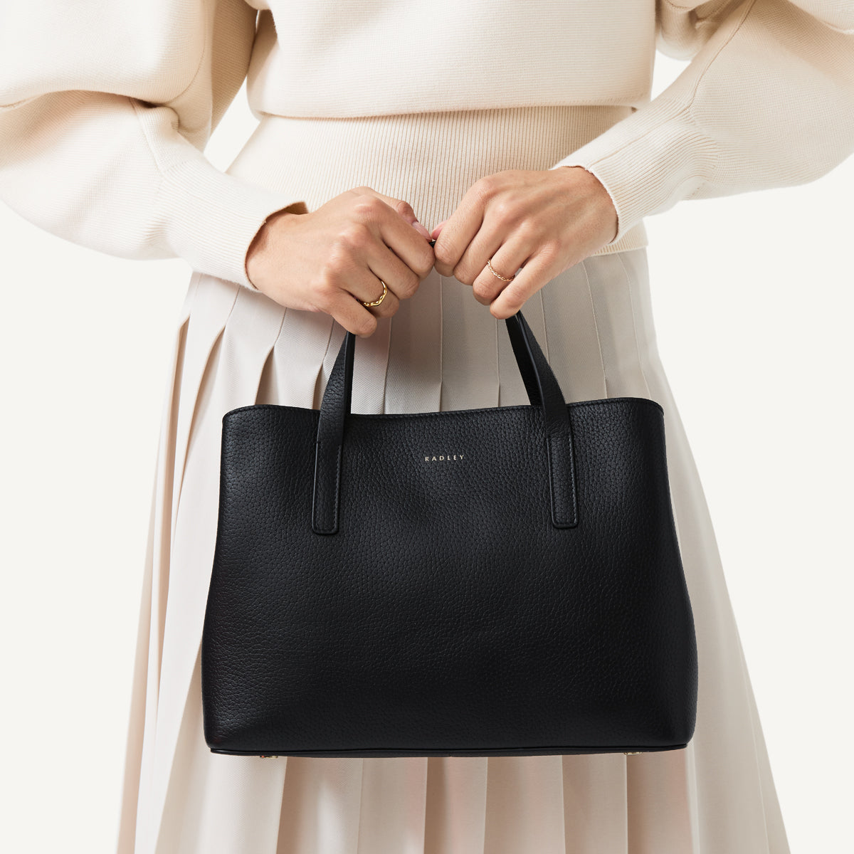 Radley London Black Medium Ziptop Grab Bag