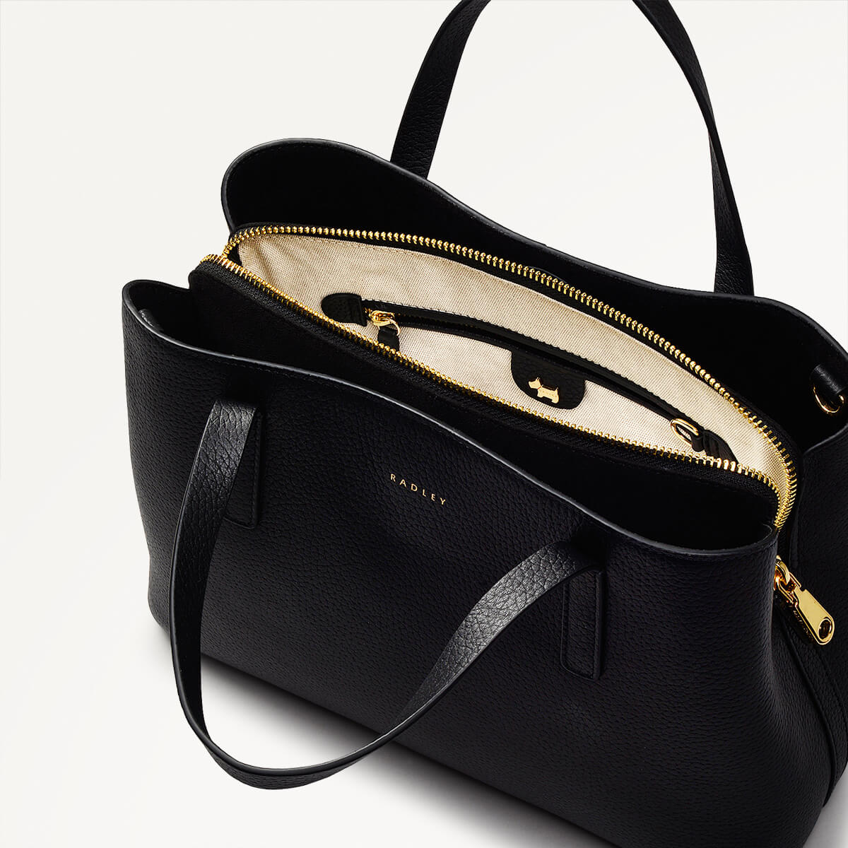 Radley London Black Medium Ziptop Grab Bag
