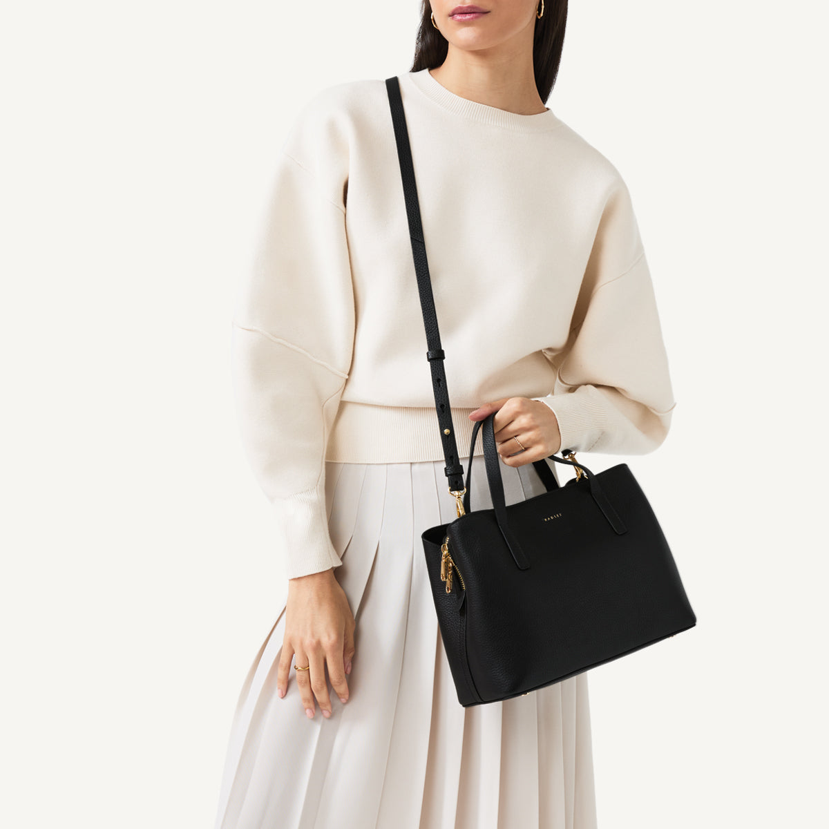 Radley London Black Medium Ziptop Grab Bag