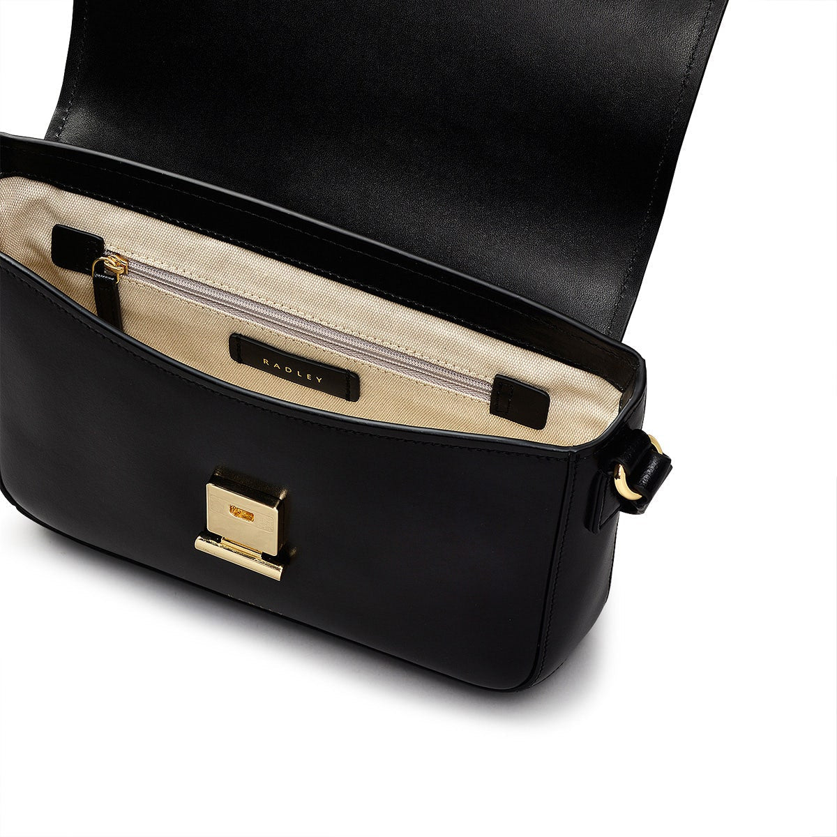 Radley London Black Medium Flapover Cross Body Bag