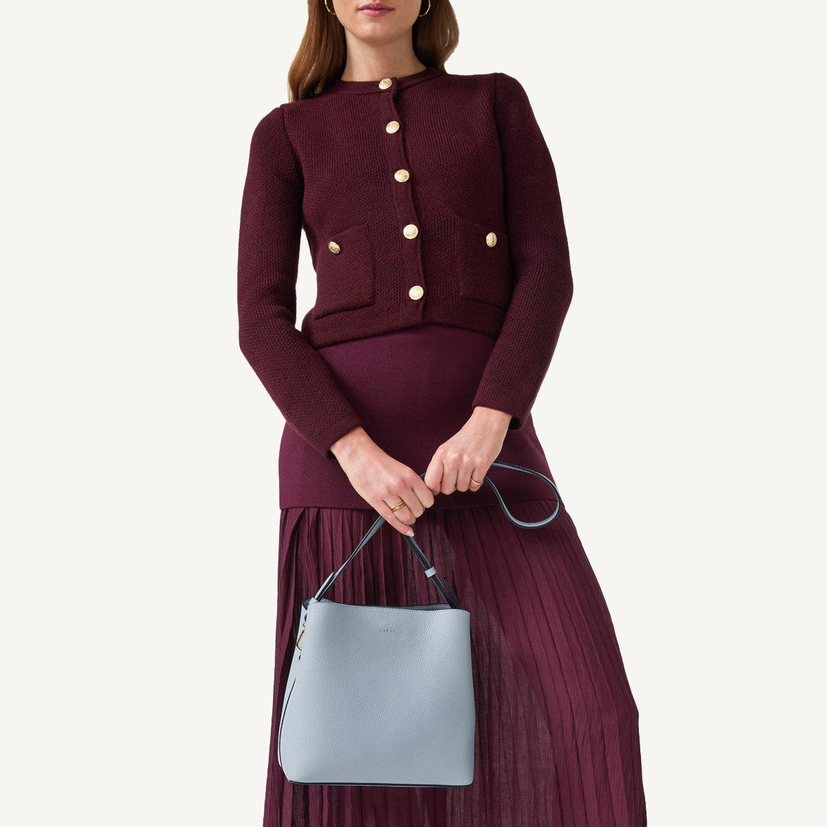 Radley London Smoke Blue Medium Compartment Cross Body Bag