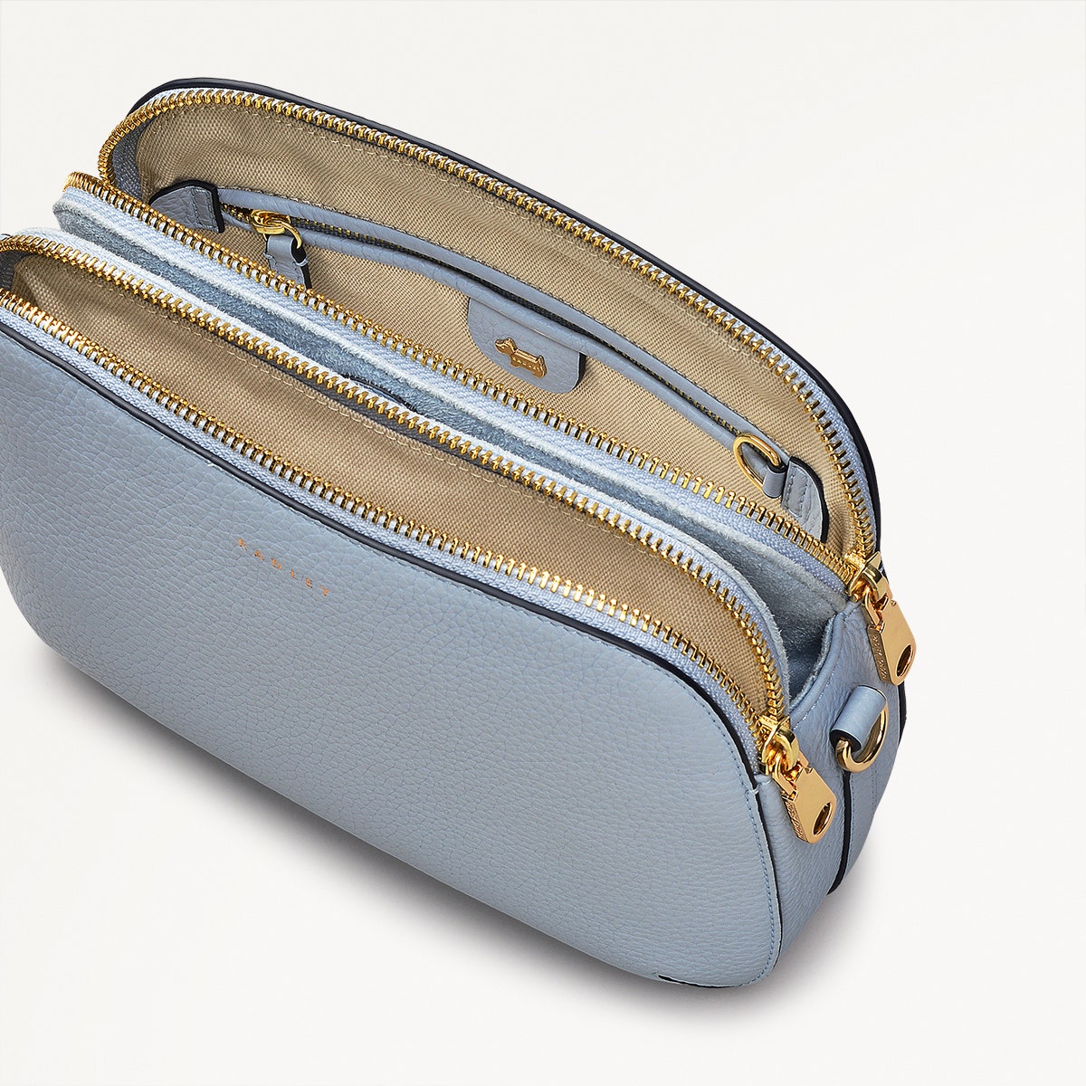 Radley London Smoke Blue Medium Ziptop Cross Body Bag