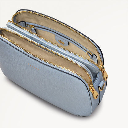 Radley London Smoke Blue Medium Ziptop Cross Body Bag