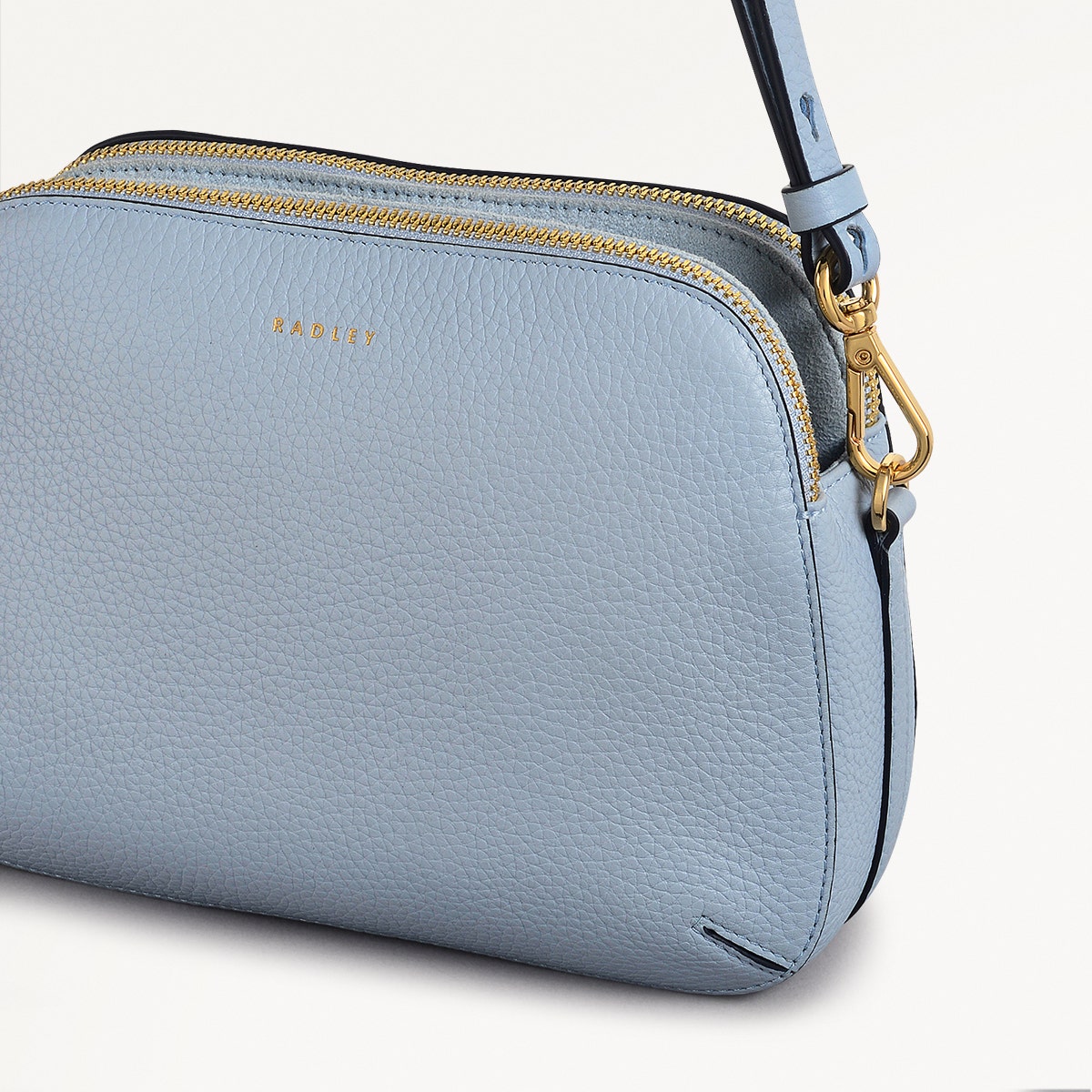 Radley London Smoke Blue Medium Ziptop Cross Body Bag
