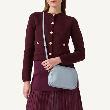 Radley London Smoke Blue Medium Ziptop Cross Body Bag