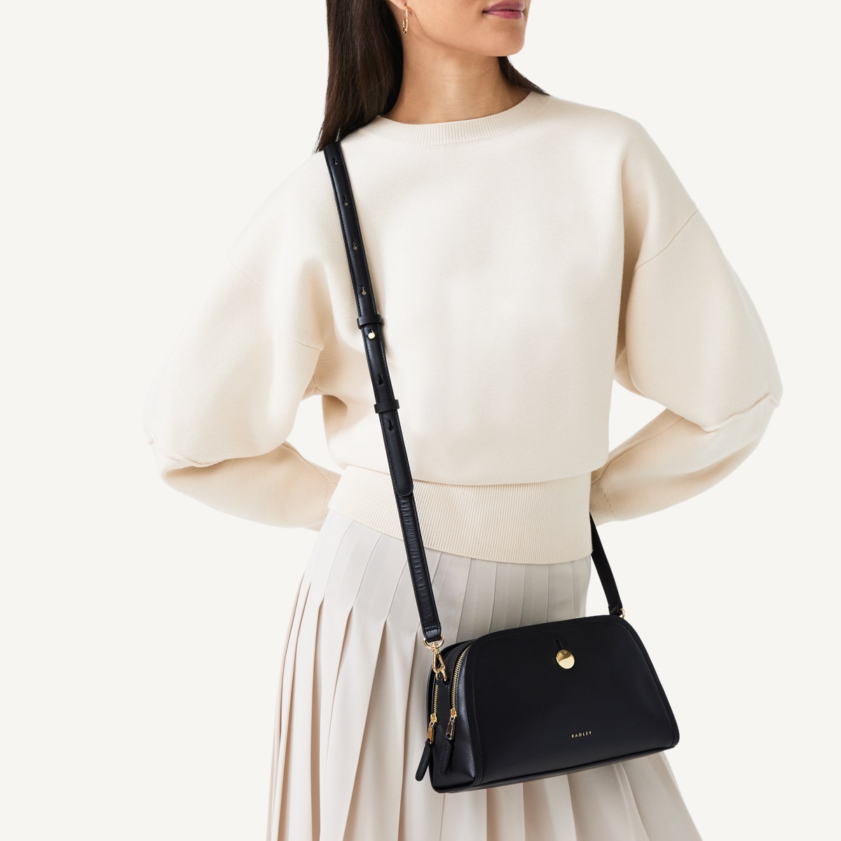Radley London Black Small Ziptop Cross Body Bag