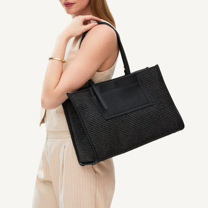 Radley London Black Large Open Top Tote Bag