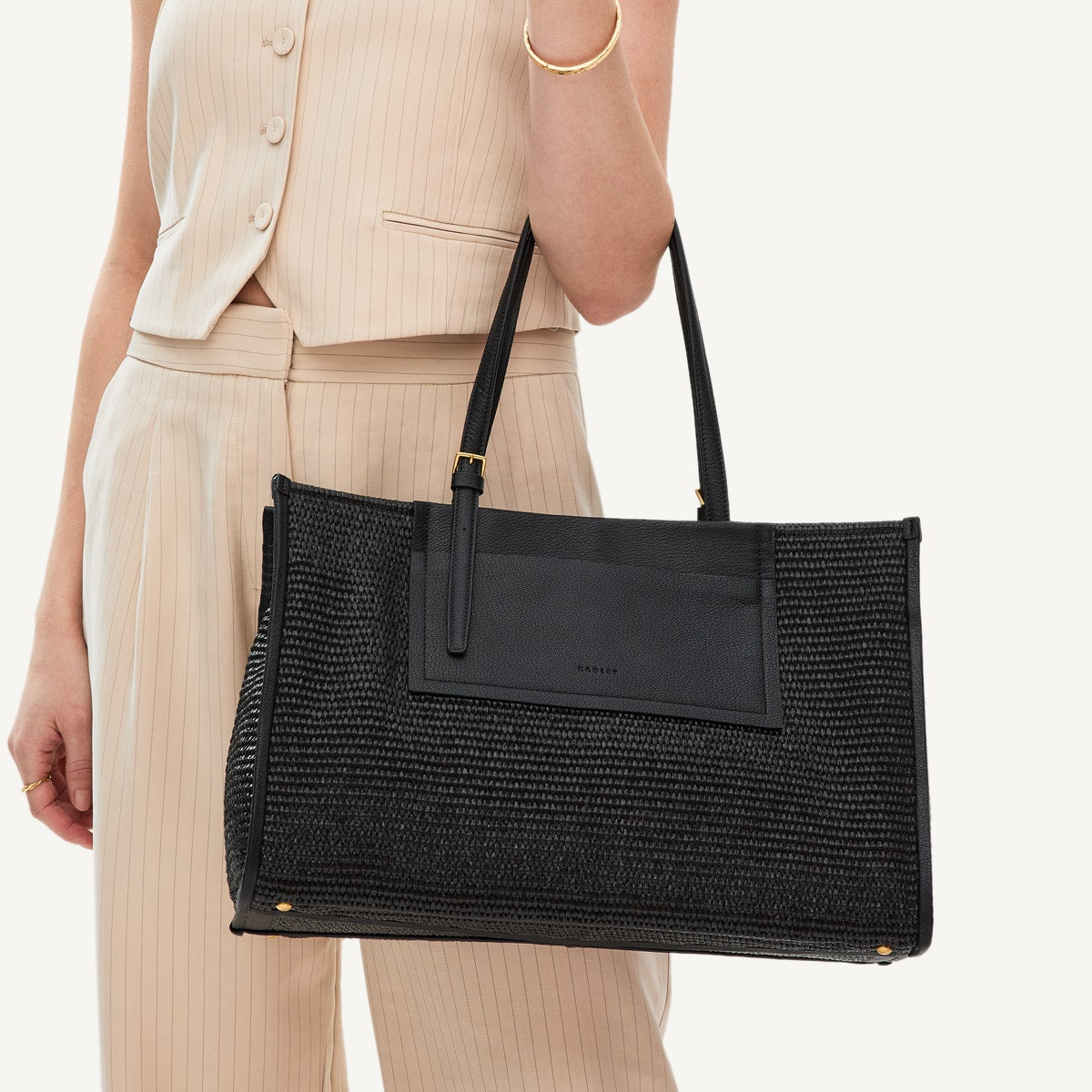 Radley London Black Large Open Top Tote Bag
