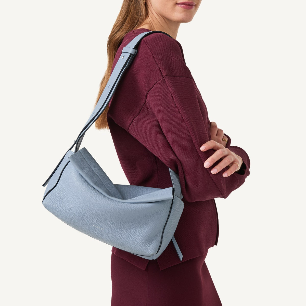 Radley London Smoke Blue Medium Ziptop Shoulder Bag
