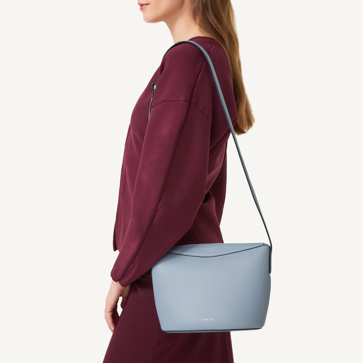 Radley London Smoke Blue Small Ziptop Cross Body Bag
