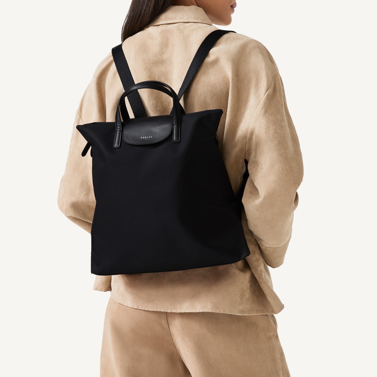 Radley London Black Medium Ziptop Backpack