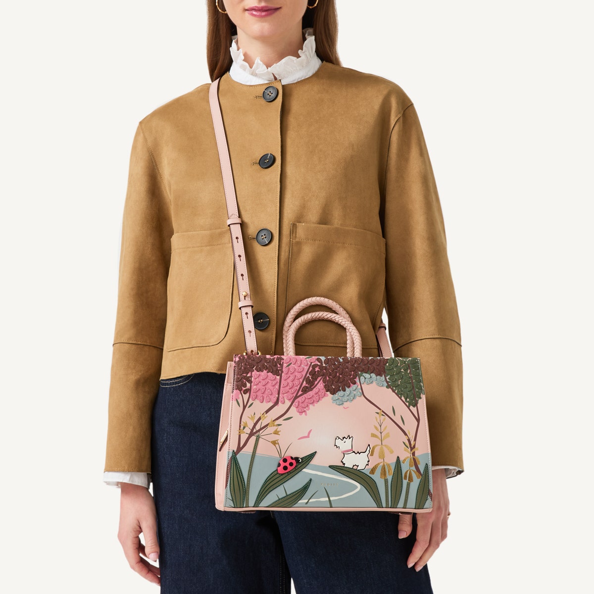 Radley London Prairie Pink Medium Ziptop Grab Bag