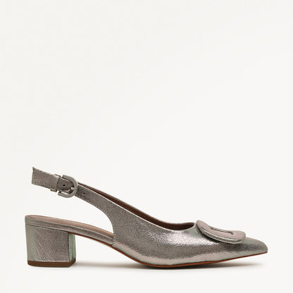 Radley London Dark Silver Heeled Slingback