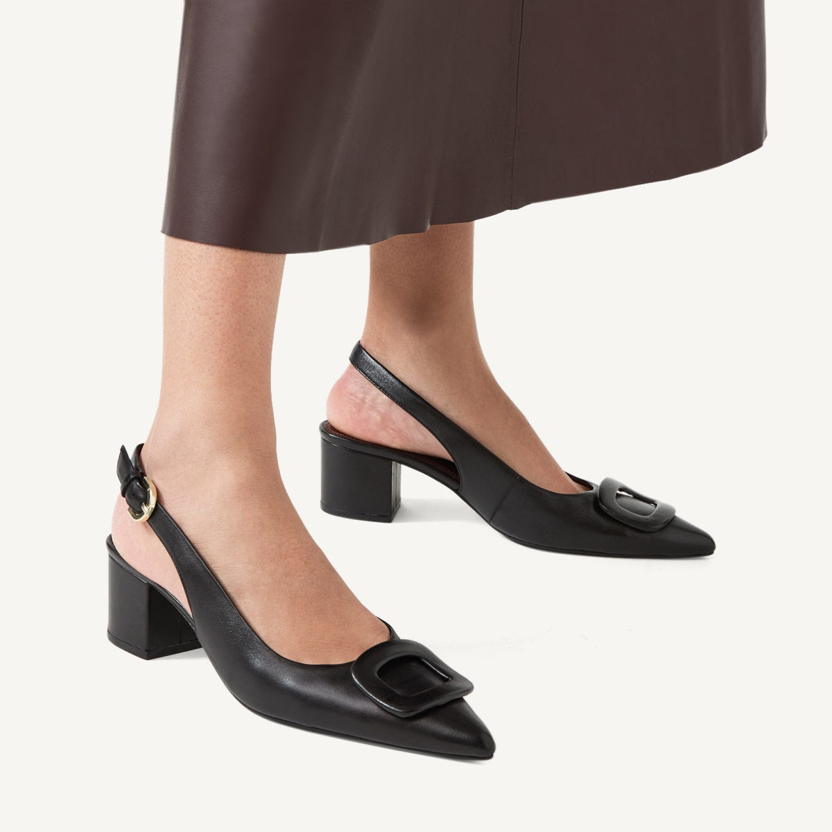 Radley London Black Heeled Slingback