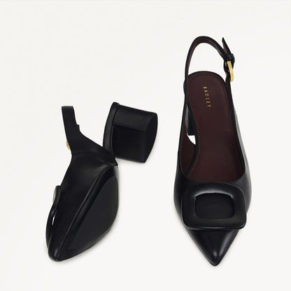 Radley London Black Heeled Slingback