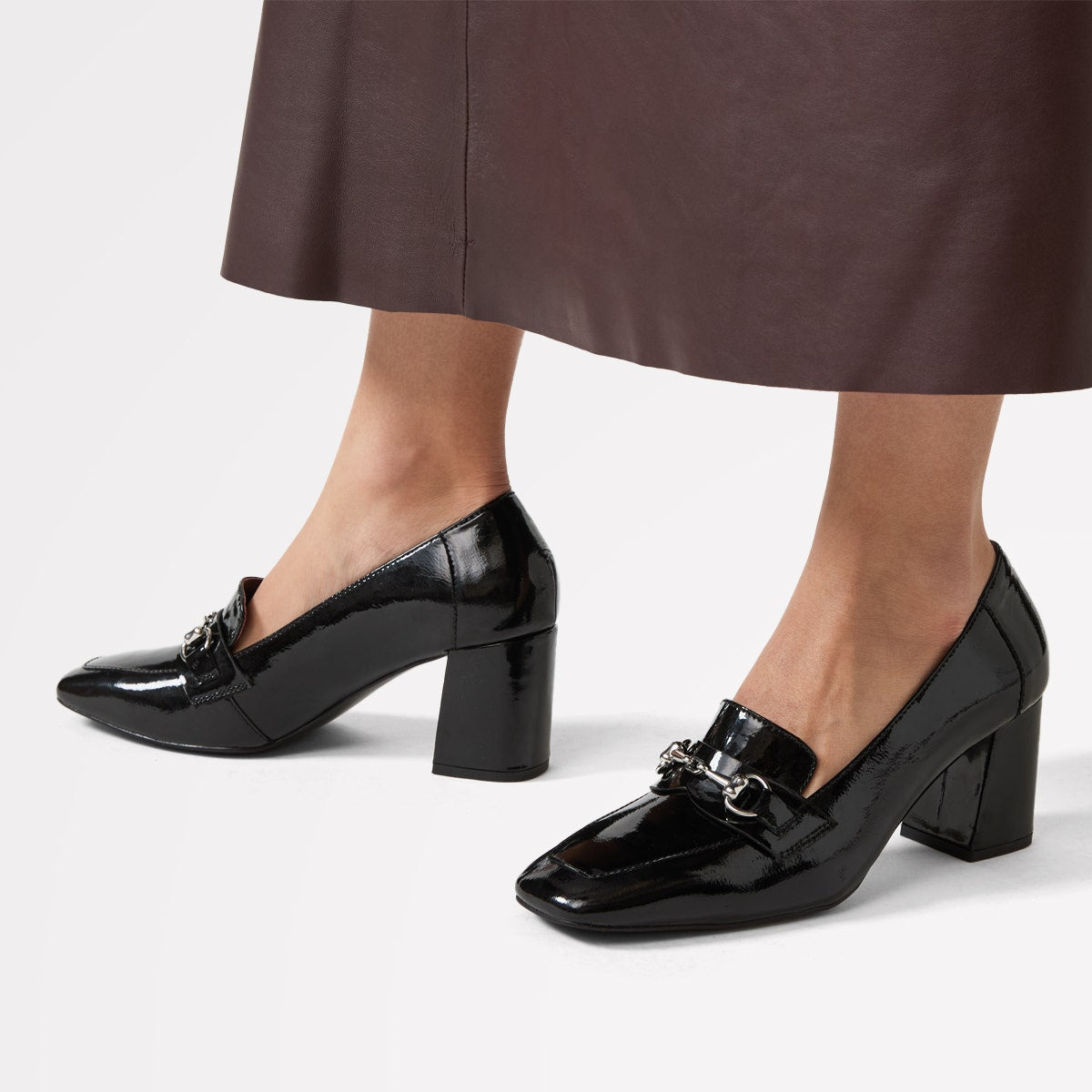 Radley London Black Heeled Saddle Loafer